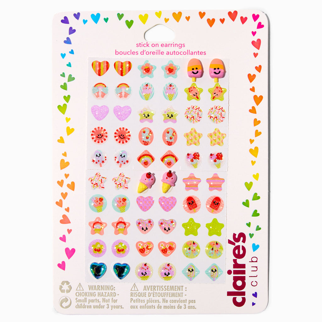 Claire's Club Spring Critter Stick On Earrings - 30 Pack
